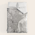 Philadelphia White Map Duvet Cover Gallery Image 6