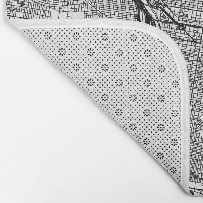 Philadelphia White Map Bath Mat Gallery Image 2