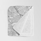 Philadelphia White Map Throw Blanket Gallery Image 3