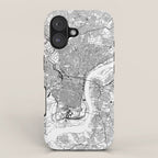 Philadelphia White Map iPhone Case Gallery Image 1