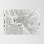 Philadelphia White Map Rug Gallery Image 2