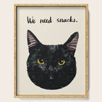 Black Cat needs snacks Serving Tray Gallery Image 1