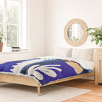 Sea Horse Abstract Ocean Coastal Blue Art Painting Duvet Cover Gallery Image 2