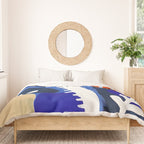 Sea Horse Abstract Ocean Coastal Blue Art Painting Duvet Cover Gallery Image 3