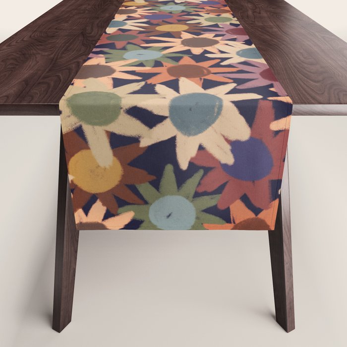 Hand Drawn Florals #6 Table Runner Gallery Image 1