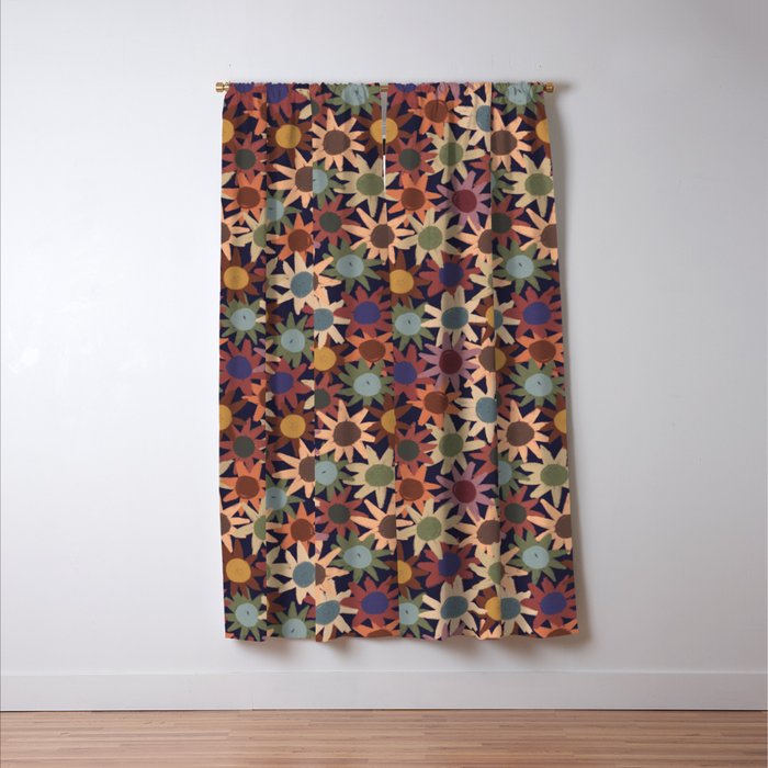 Hand Drawn Florals #6 Window Curtain Gallery Image 3