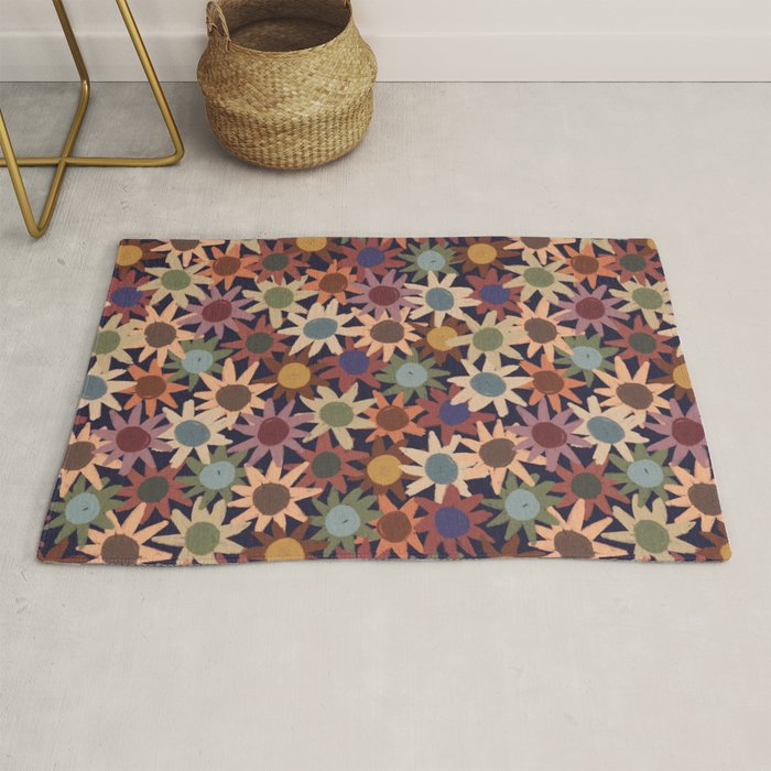 Hand Drawn Florals #6 Rug Gallery Image 1