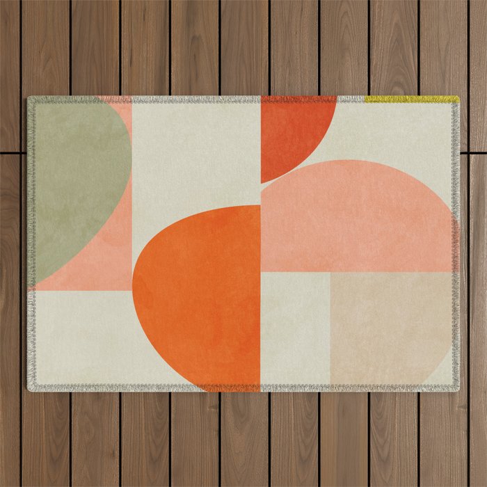 retro mid mod Outdoor Rug Gallery Image 1