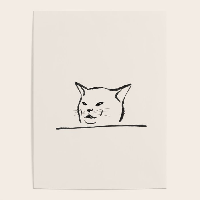 Confused cat meme drawing Poster Gallery Image 4