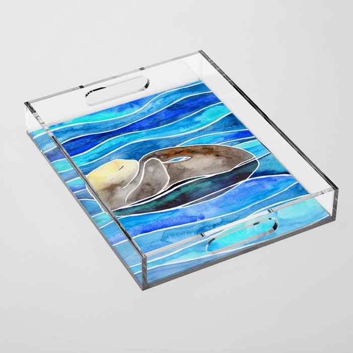 Sea Otter - Curled Acrylic Tray Gallery Image 1