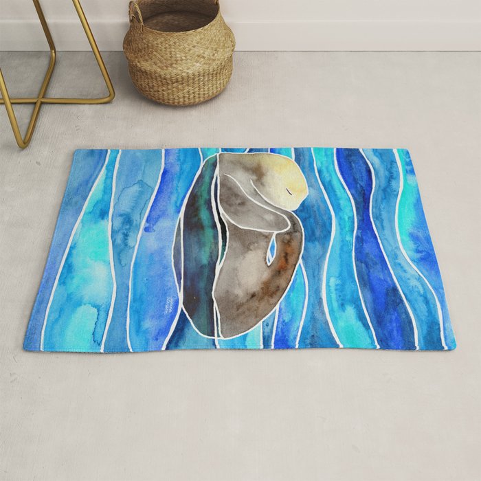 Sea Otter - Curled Rug Gallery Image 1