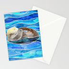 Sea Otter - Curled Stationery Card Gallery Image 2