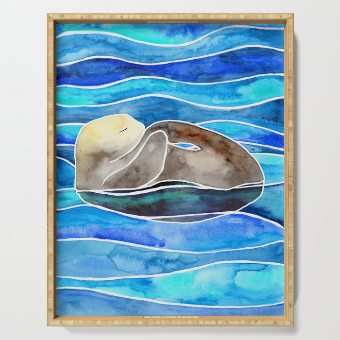 Sea Otter - Curled Serving Tray Gallery Image 1