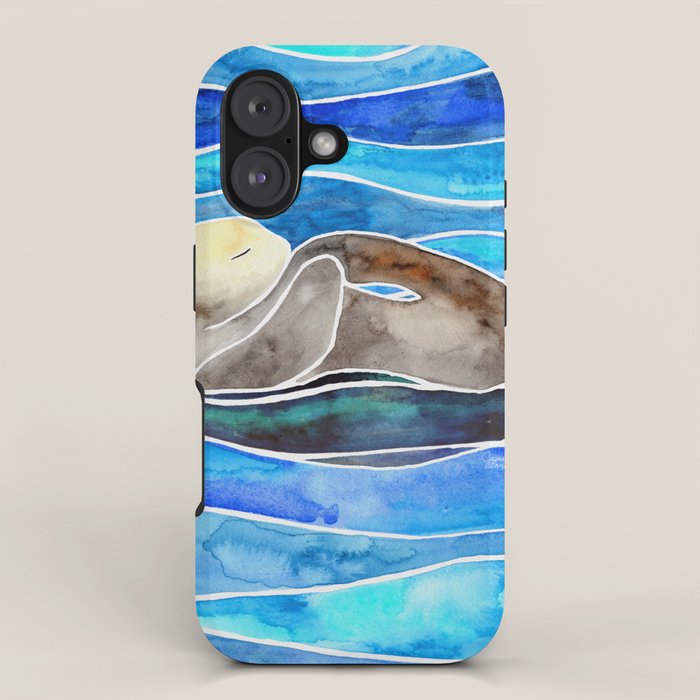 Sea Otter - Curled iPhone Case Gallery Image 1