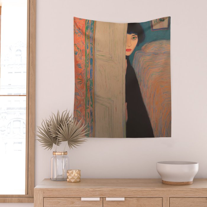 Behind the Painted Door Wall Tapestry Gallery Image 2