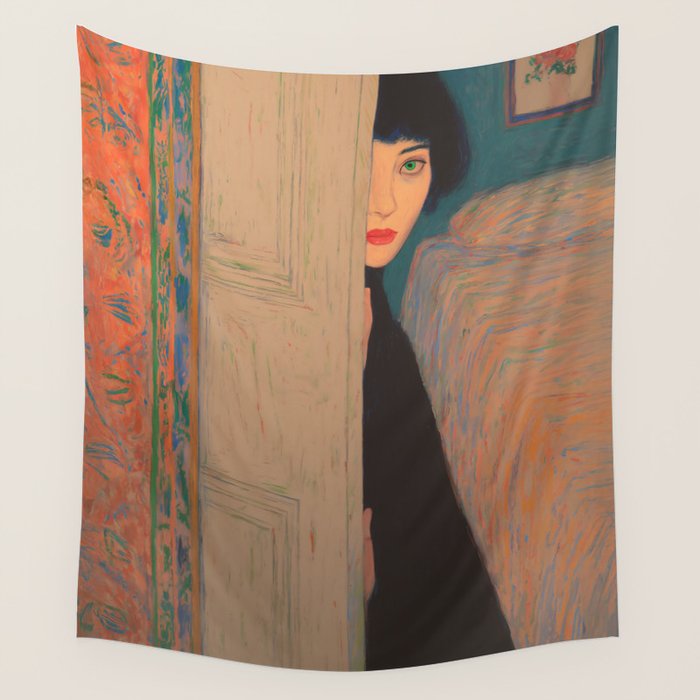 Behind the Painted Door Wall Tapestry Gallery Image 4