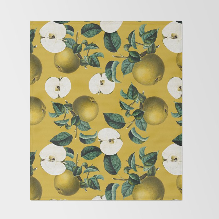 Vintage Fruit Pattern III Throw Blanket Gallery Image 2