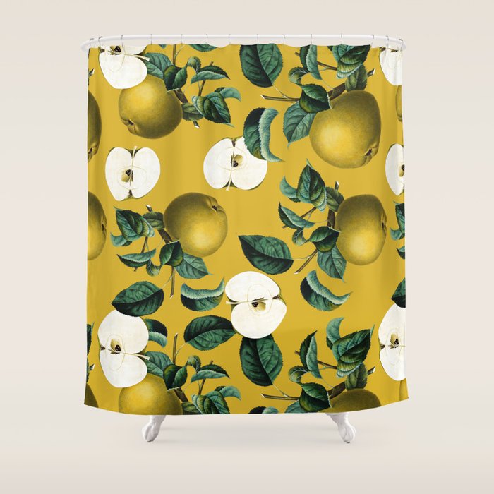 Vintage Fruit Pattern III Shower Curtain Gallery Image 1