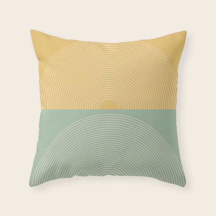 Minimal Rainbow Color Block IX Throw Pillow Gallery Image 6