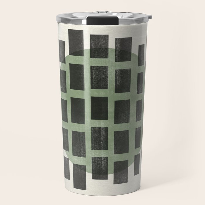 Minimalist Japandi Object Green No.04 Travel Mug Gallery Image 1