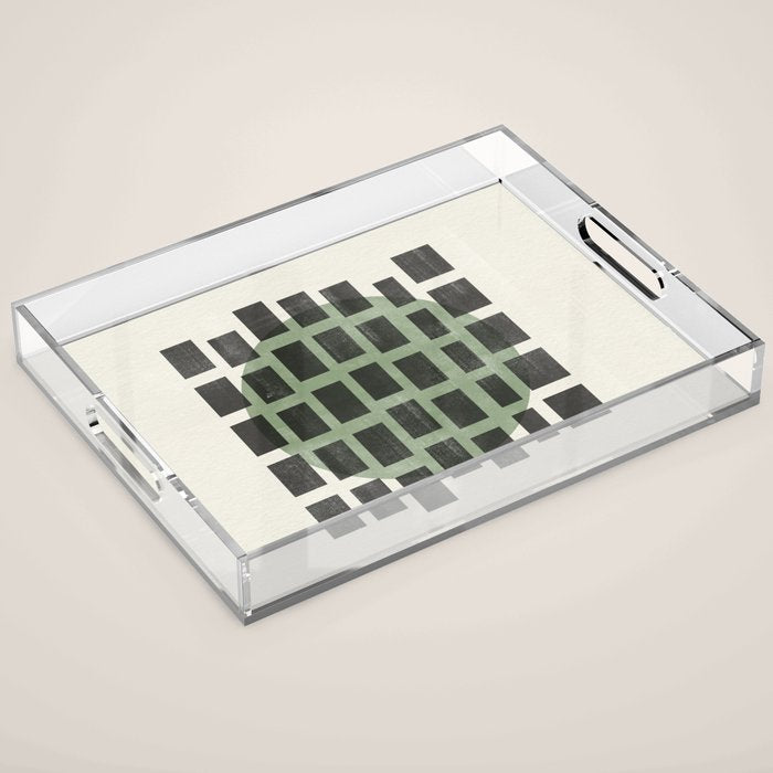 Minimalist Japandi Object Green No.04 Acrylic Tray Gallery Image 1