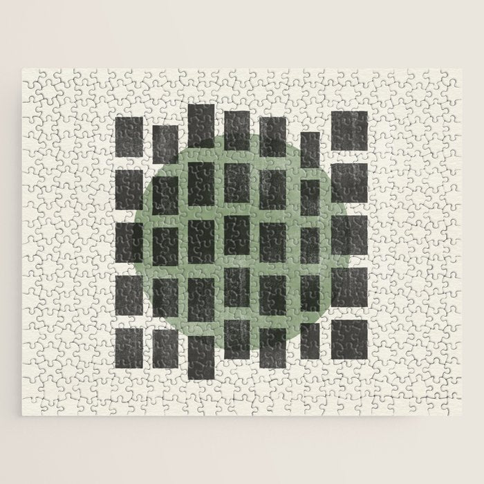 Minimalist Japandi Object Green No.04 Jigsaw Puzzle Gallery Image 1
