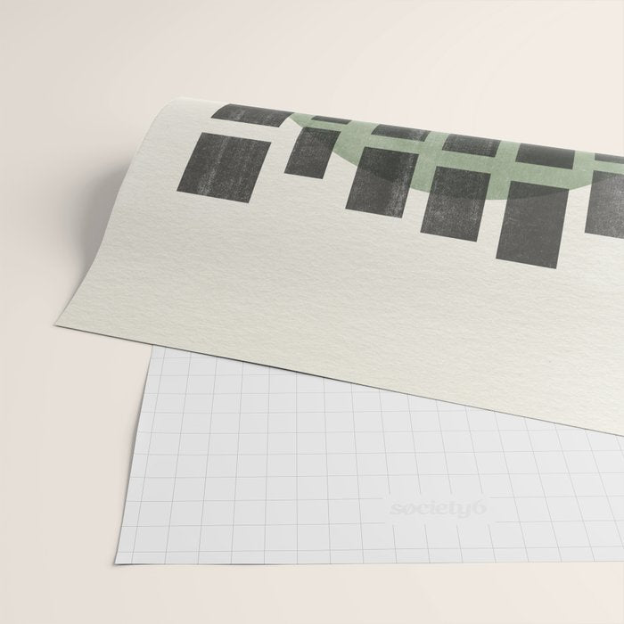 Minimalist Japandi Object Green No.04 Wrapping Paper Gallery Image 2