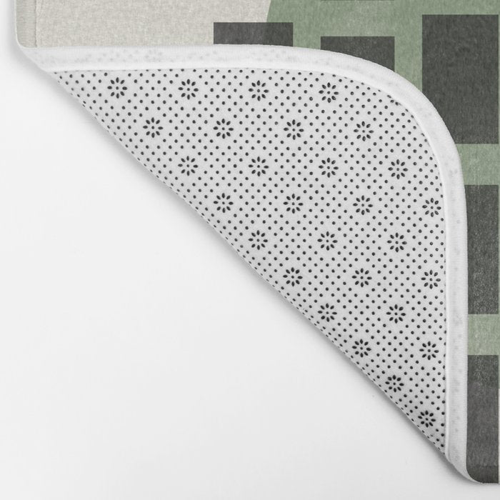 Minimalist Japandi Object Green No.04 Bath Mat Gallery Image 2