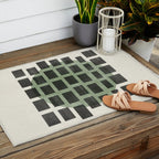 Minimalist Japandi Object Green No.04 Outdoor Rug Gallery Image 2