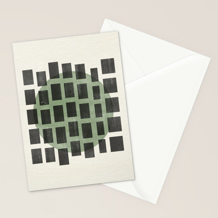 Minimalist Japandi Object Green No.04 Stationery Card Gallery Image 2