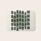 Minimalist Japandi Object Green No.04 Bath Mat Gallery Image 1