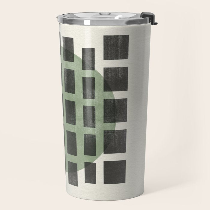 Minimalist Japandi Object Green No.04 Travel Mug Gallery Image 2