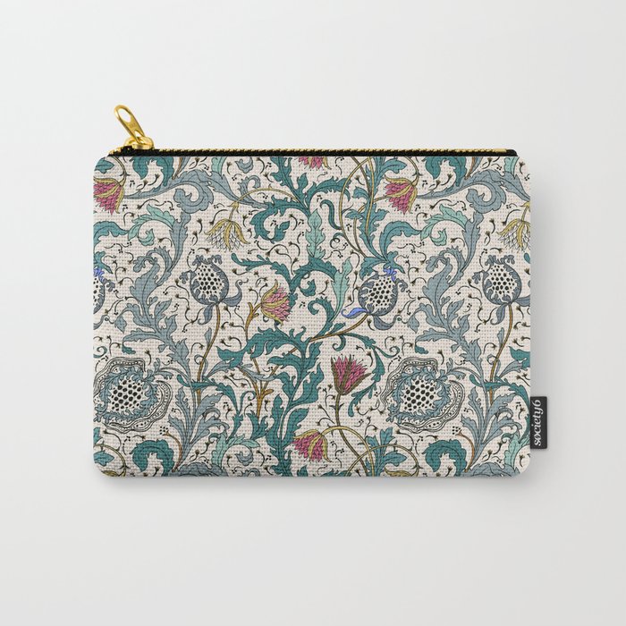 Walter Crane Teazle Art Nouveau Floral Carry All Pouch Gallery Image 1