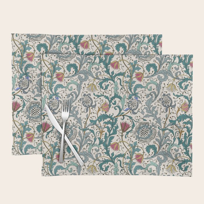 Walter Crane Teazle Art Nouveau Floral Placemat Gallery Image 1