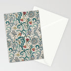 Walter Crane Teazle Art Nouveau Floral Stationery Card Gallery Image 2