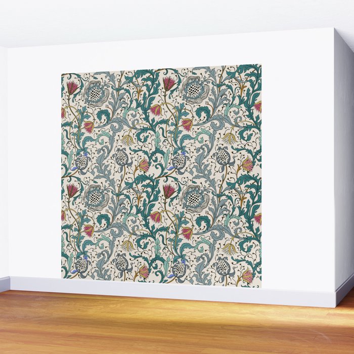 Walter Crane Teazle Art Nouveau Floral Wall Mural Gallery Image 2