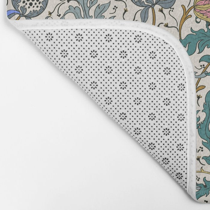 Walter Crane Teazle Art Nouveau Floral Bath Mat Gallery Image 2