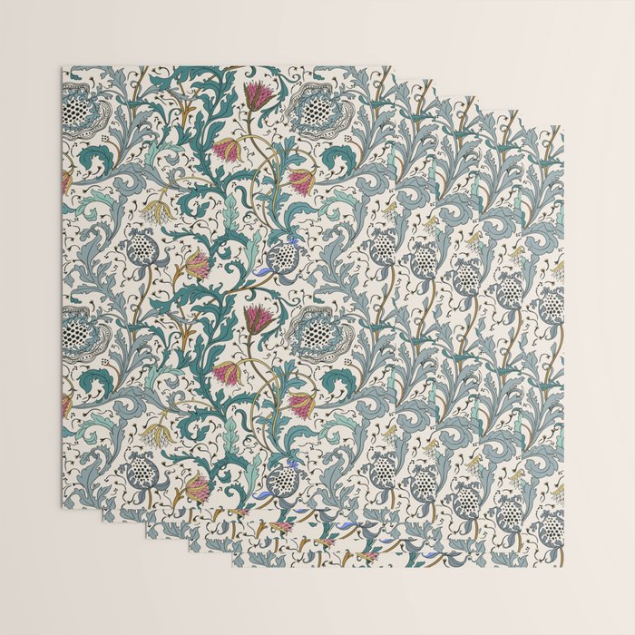 Walter Crane Teazle Art Nouveau Floral Wrapping Paper Gallery Image 3