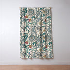 Walter Crane Teazle Art Nouveau Floral Window Curtain Gallery Image 3