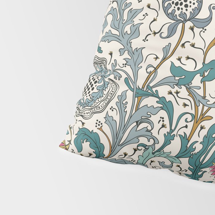 Walter Crane Teazle Art Nouveau Floral Pillow Sham Gallery Image 4
