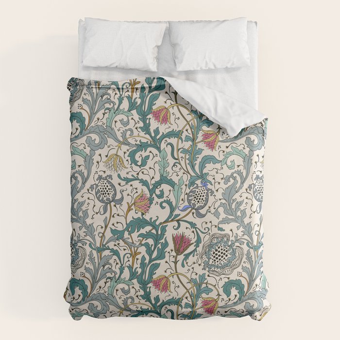 Walter Crane Teazle Art Nouveau Floral Duvet Cover Gallery Image 6