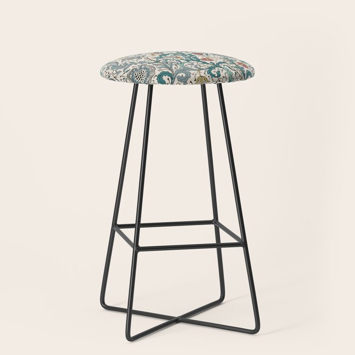 Walter Crane Teazle Art Nouveau Floral Stool Gallery Image 1
