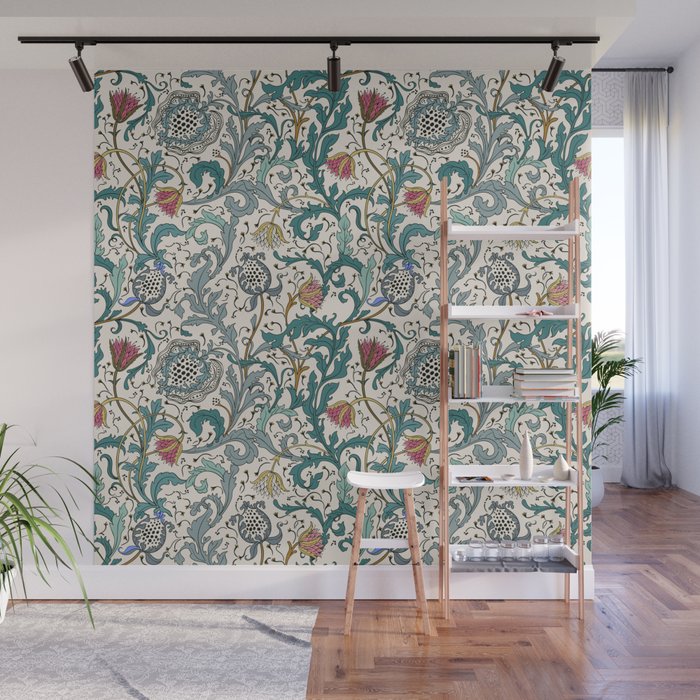 Walter Crane Teazle Art Nouveau Floral Wall Mural Gallery Image 1