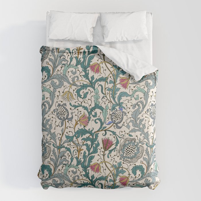Walter Crane Teazle Art Nouveau Floral Comforter Gallery Image 6