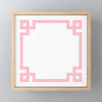 Pink Greek Key Border Mini Art Print Gallery Image 1