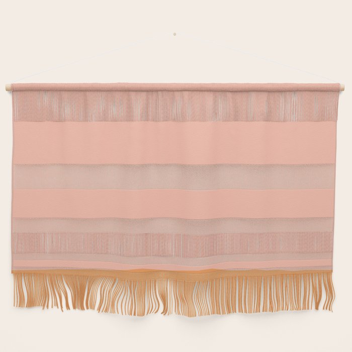 Pink Blush and Light Orange Minimalist Color Block Pattern Wall Hanging Gallery Image 1