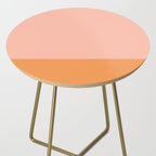 Pink Blush and Light Orange Minimalist Color Block Pattern Side Table Gallery Image 2