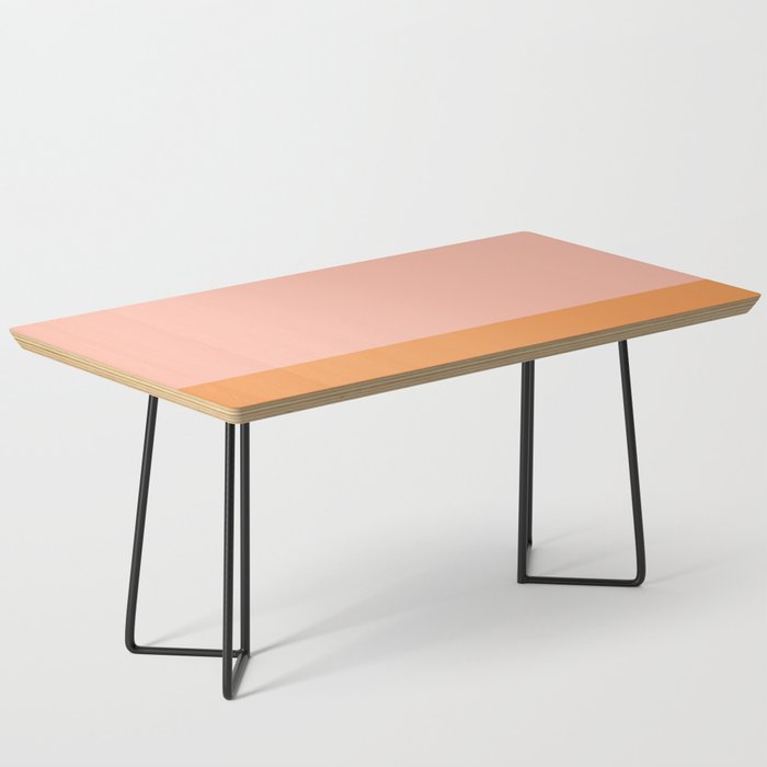 Pink Blush and Light Orange Minimalist Color Block Pattern Coffee Table Gallery Image 1