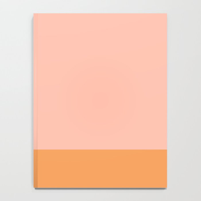 Pink Blush and Light Orange Minimalist Color Block Pattern Notebook Gallery Image 4