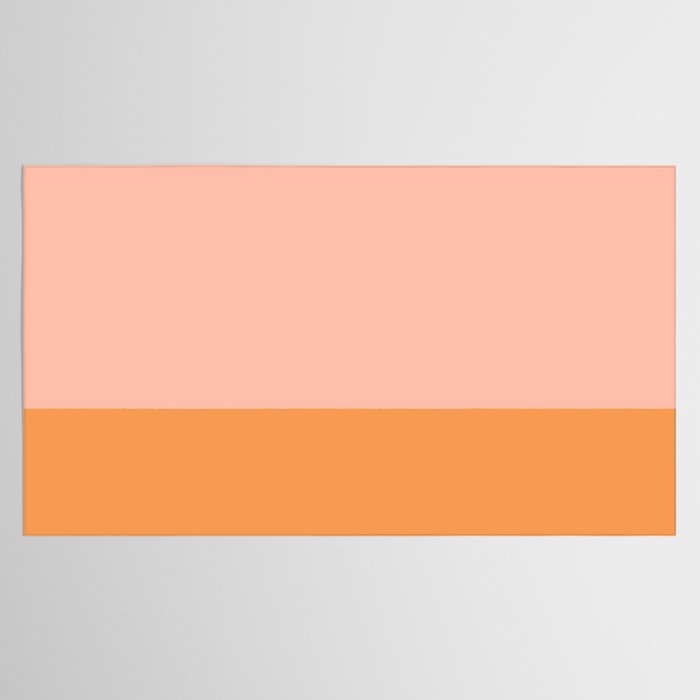 Pink Blush and Light Orange Minimalist Color Block Pattern Tablecloth Gallery Image 2